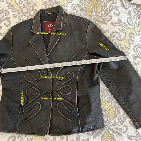 Distressed Leather Jacket - Large - Picture 6 of 7